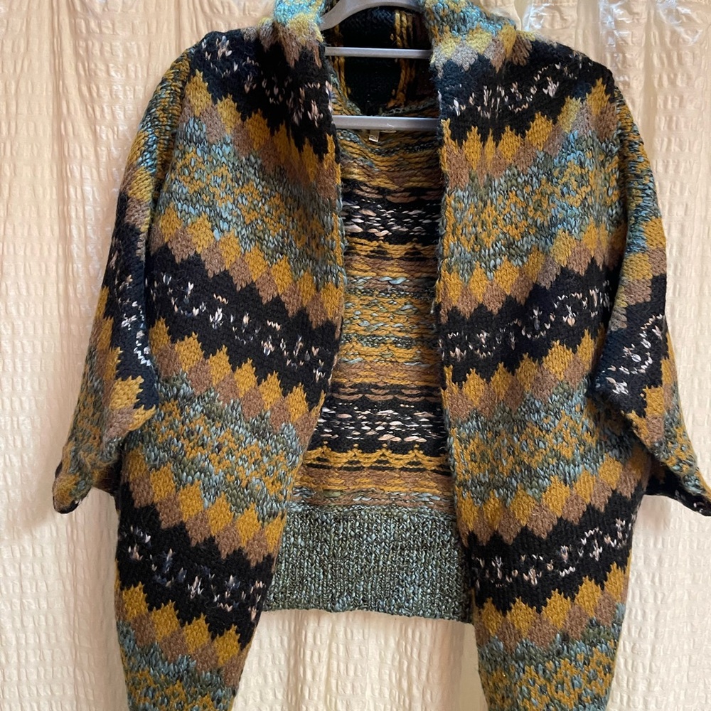 Gilded Intent Multicolor Patterned Cardigan